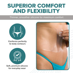Biodermis Epi-Derm Standard Scar Sheet trimmed to fit your scar precisely.