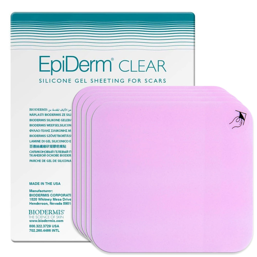 Biodermis Epi-Derm silicone scar sheet with soft coverage for comfortable all-day wear