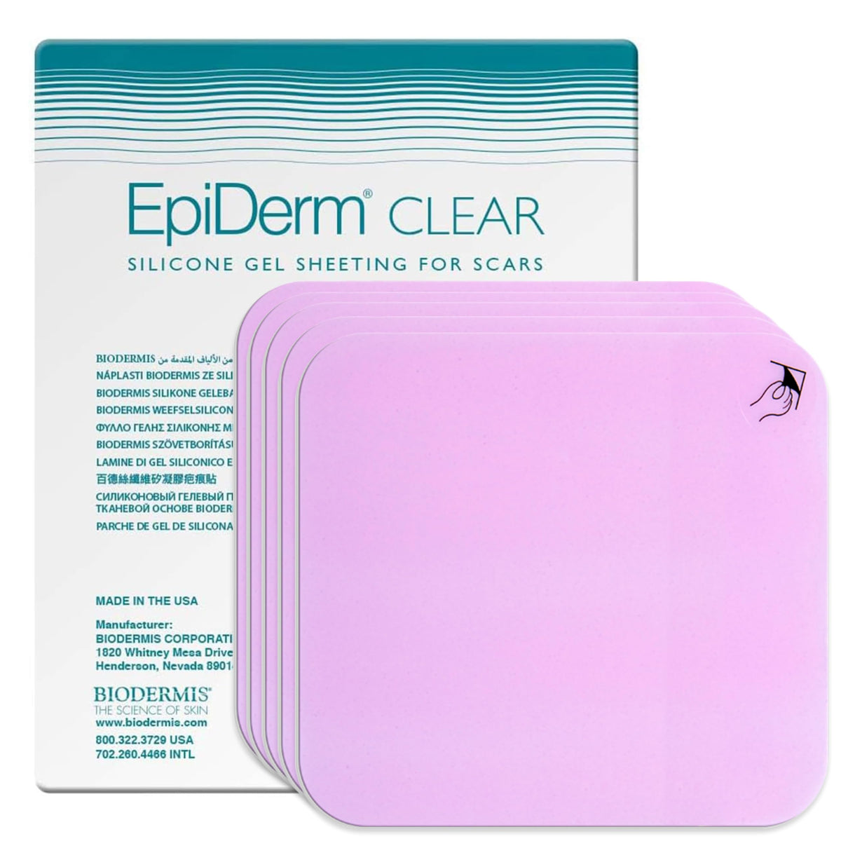 Biodermis Epi-Derm silicone scar sheet with soft coverage for comfortable all-day wear