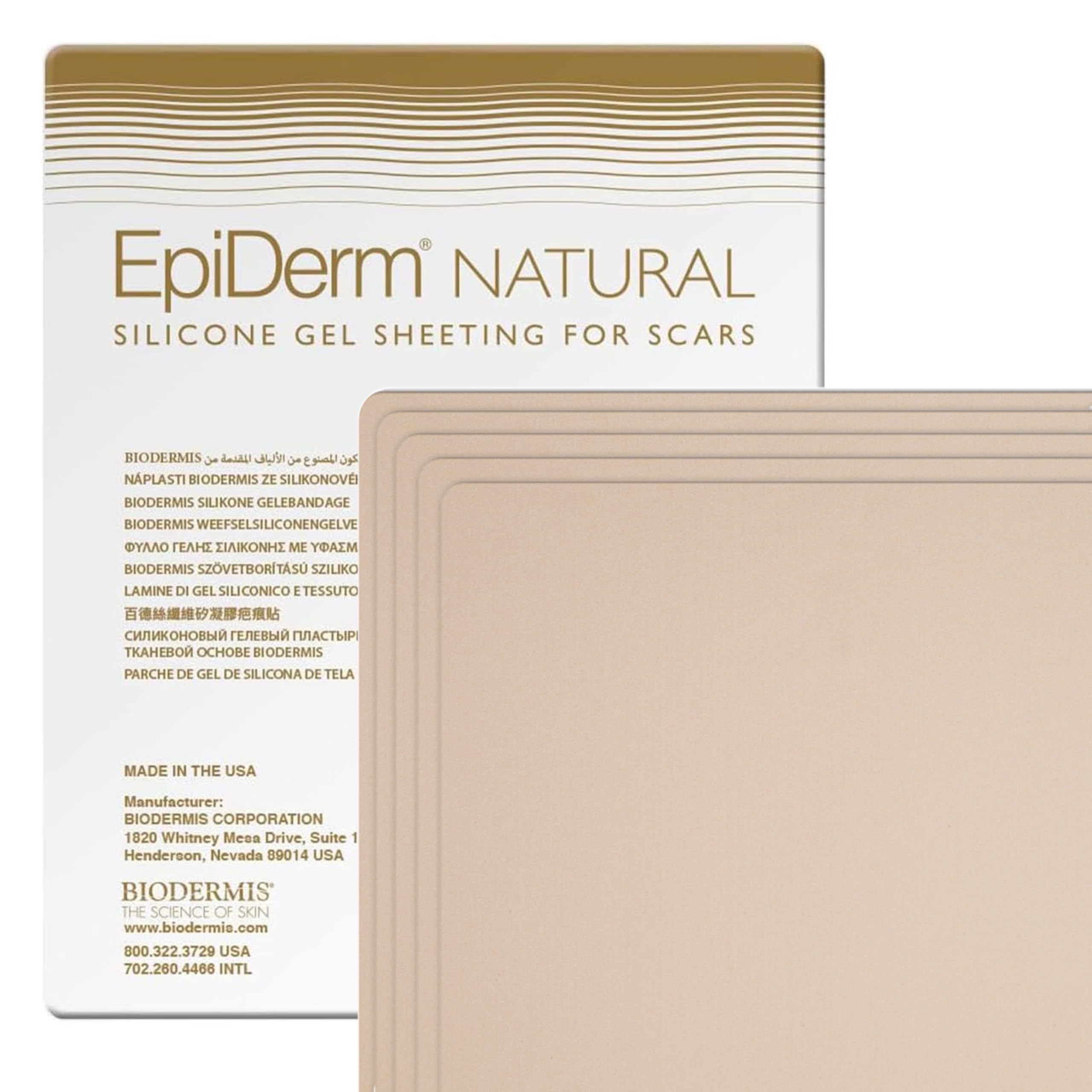 Biodermis EpiDerm Large Scar Sheet with broad coverage for post-surgery scars.
