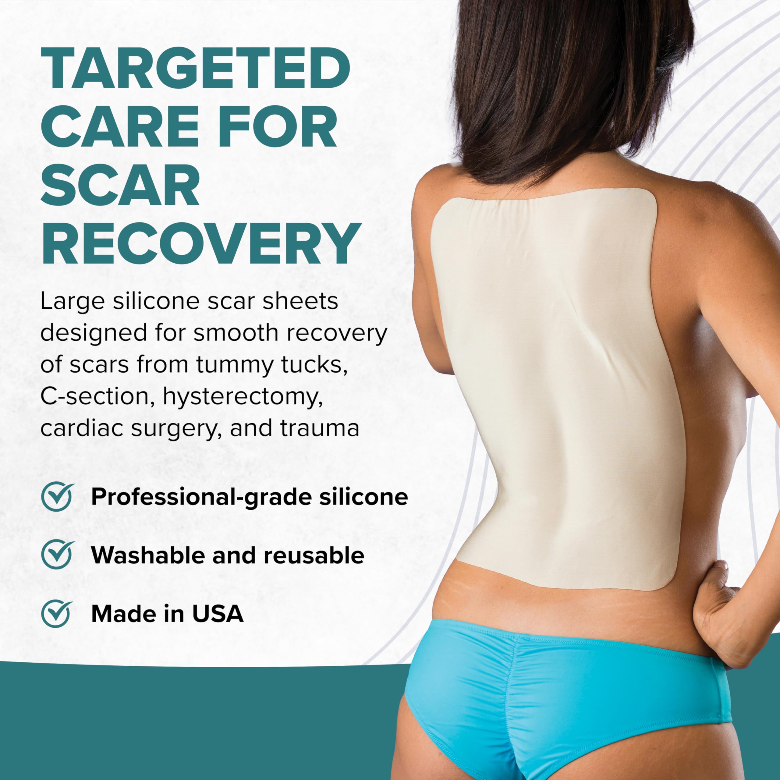 Customizable Biodermis EpiDerm Large Scar Sheet cut to fit your scar.