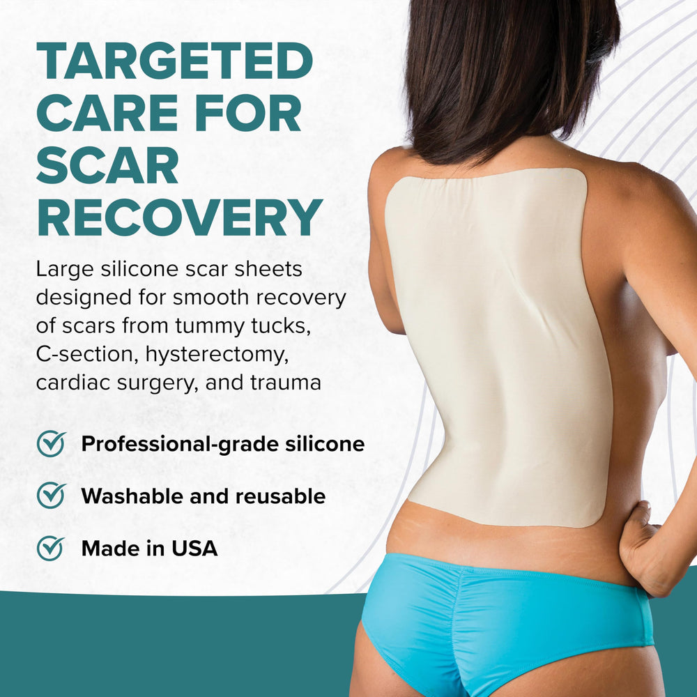 Customizable Biodermis EpiDerm Large Scar Sheet cut to fit your scar.