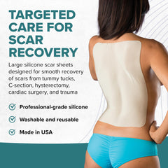 Customizable Biodermis EpiDerm Large Scar Sheet cut to fit your scar.