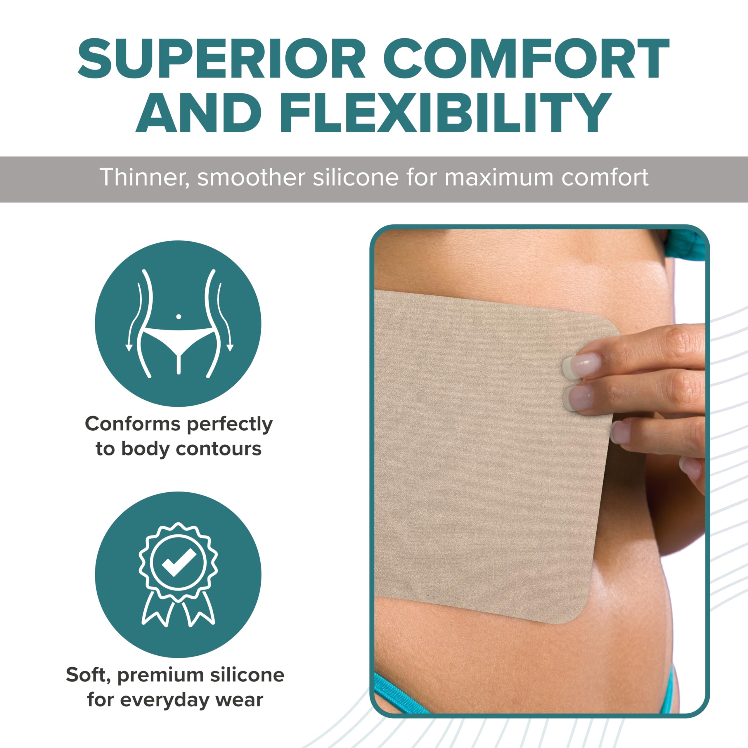 Biodermis EpiDerm Large Scar Sheet is reusable and easy to clean.