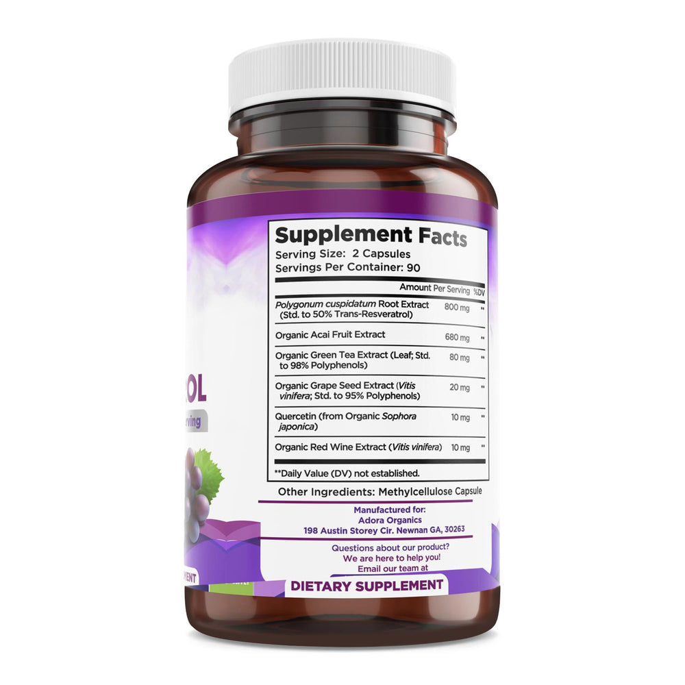 Biodora Resveratrol capsules close-up highlighting convenient daily use
