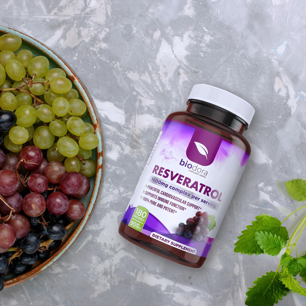 Biodora Resveratrol daily-dose pour into glass showing ease of use