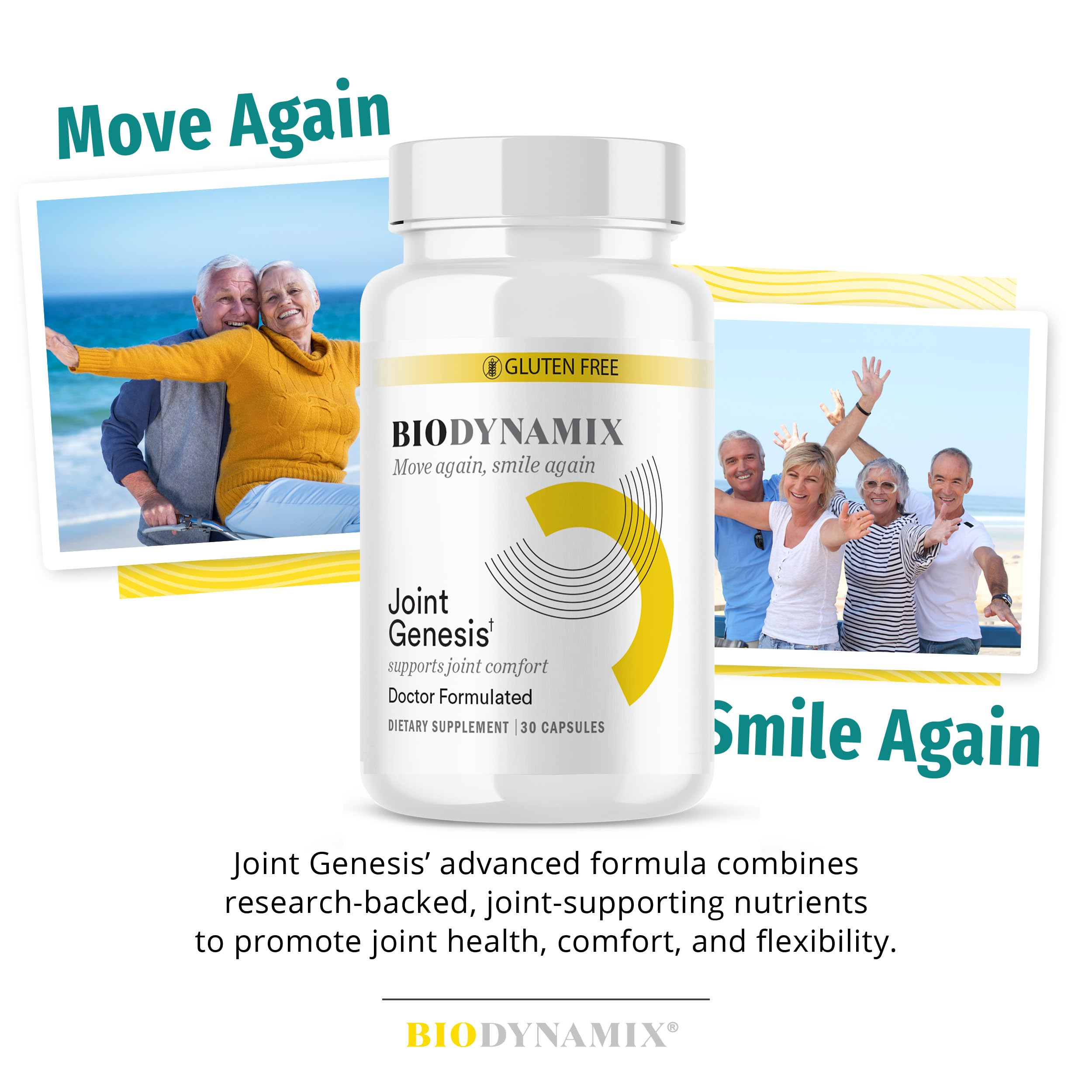 Label details emphasize Mobilee blend and key ingredients of Joint Genesis.