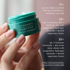Bioelements Oxygen Boost Barrier Treatment aroma of rosemary and citrus enhances routine.