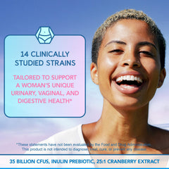 BioEmblem Beauty Probiotics bottle with cranberry extract emphasizes urinary tract support.