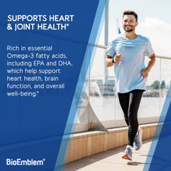 BioEmblem Omega-3 sustainably sourced anchovies with Friends of the Sea certification.