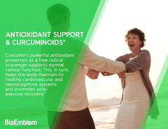 BioEmblem organic turmeric powder in a bag illustrating natural ingredients