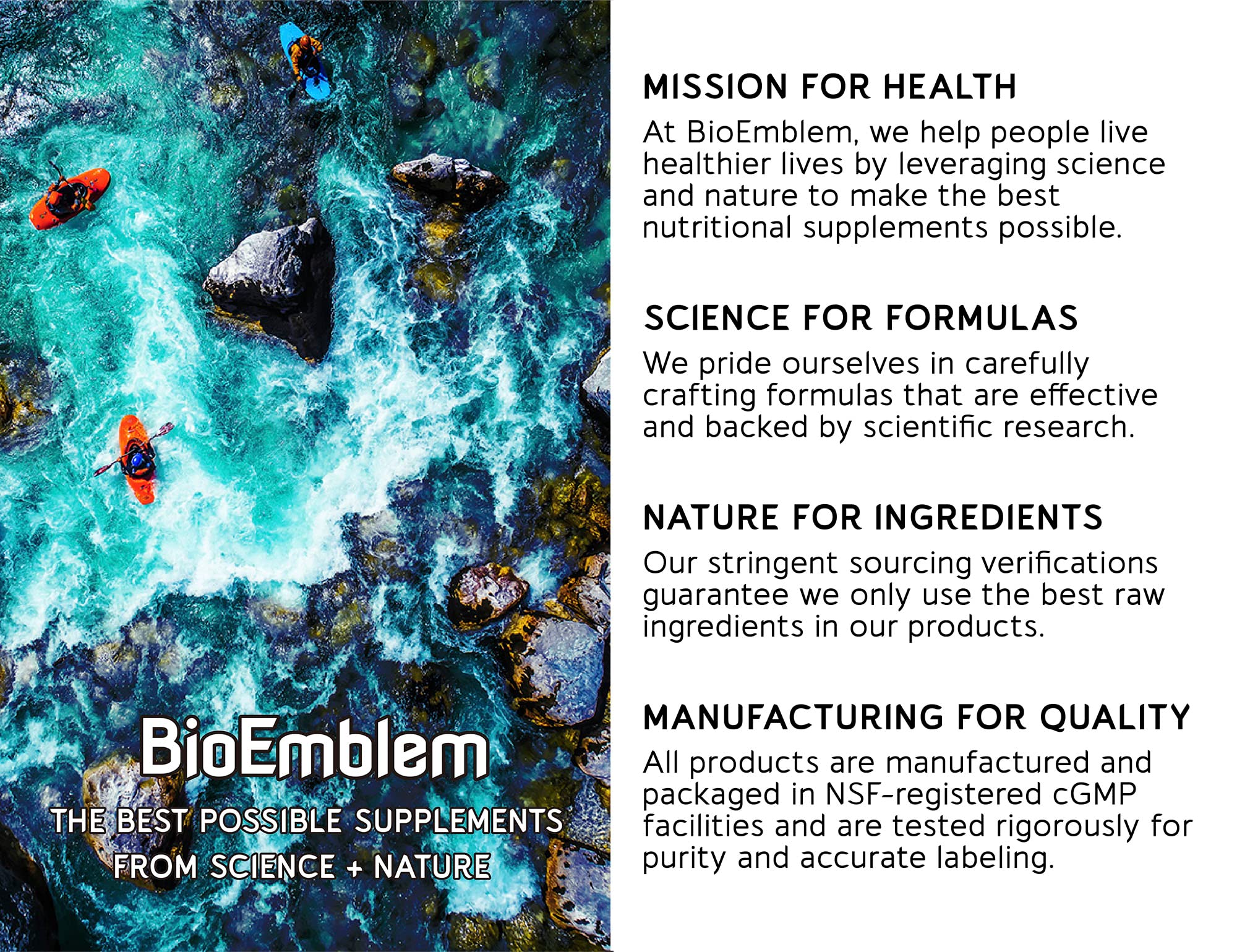 BioEmblem Sleep Aid USA manufacturing facility badge highlights safety standards.