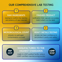 Non-GMO verification badge and vegan capsule on packaging.