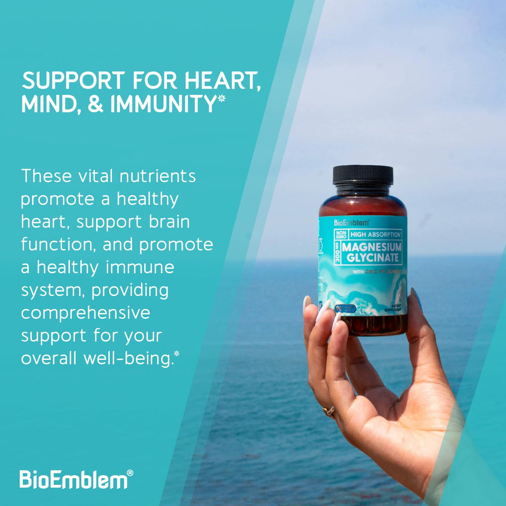 BioEmblem icons communicate vegan, non-GMO, gluten-free attributes at a glance