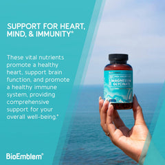 BioEmblem icons communicate vegan, non-GMO, gluten-free attributes at a glance