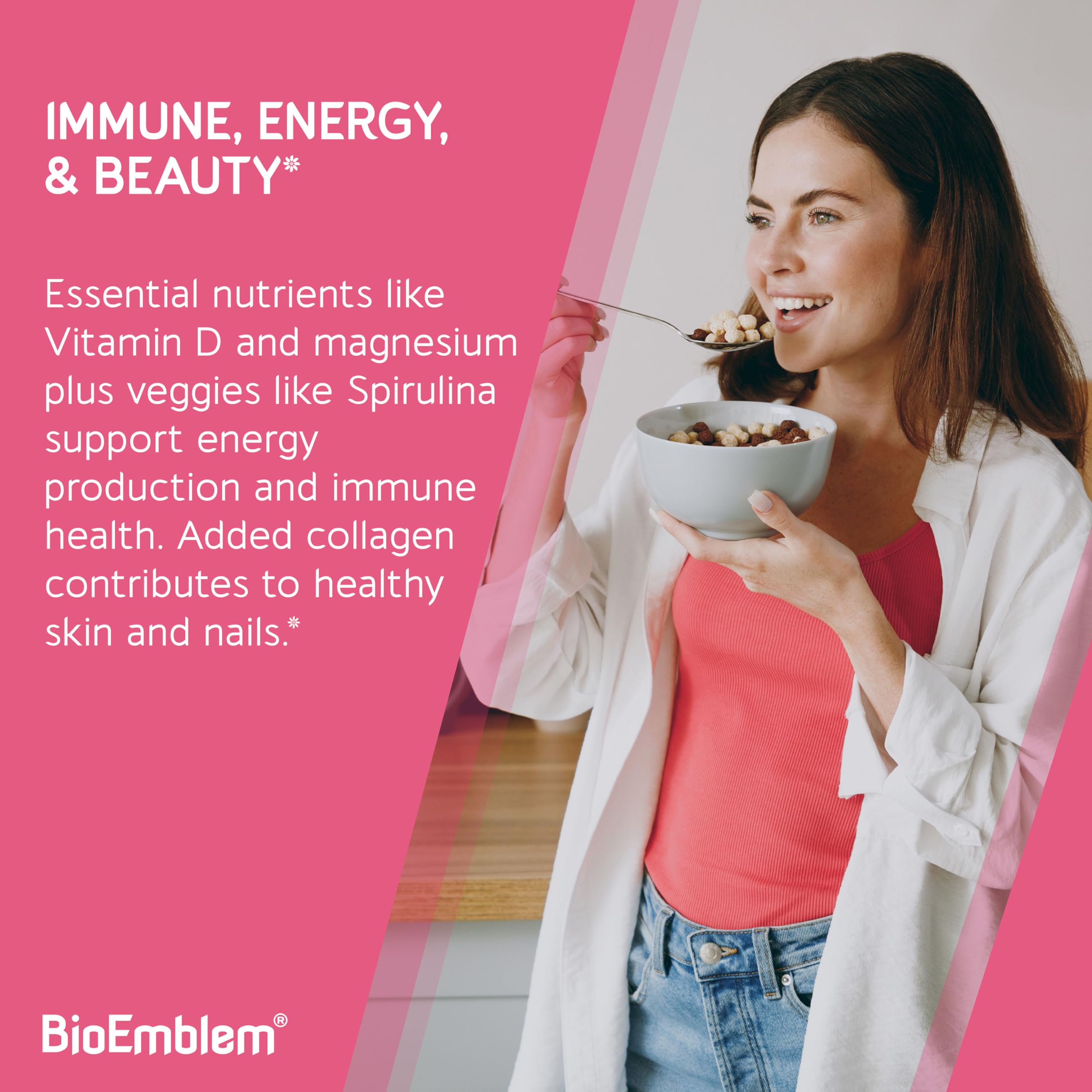 BioEmblem capsules ready for easy daily beauty and vitality.