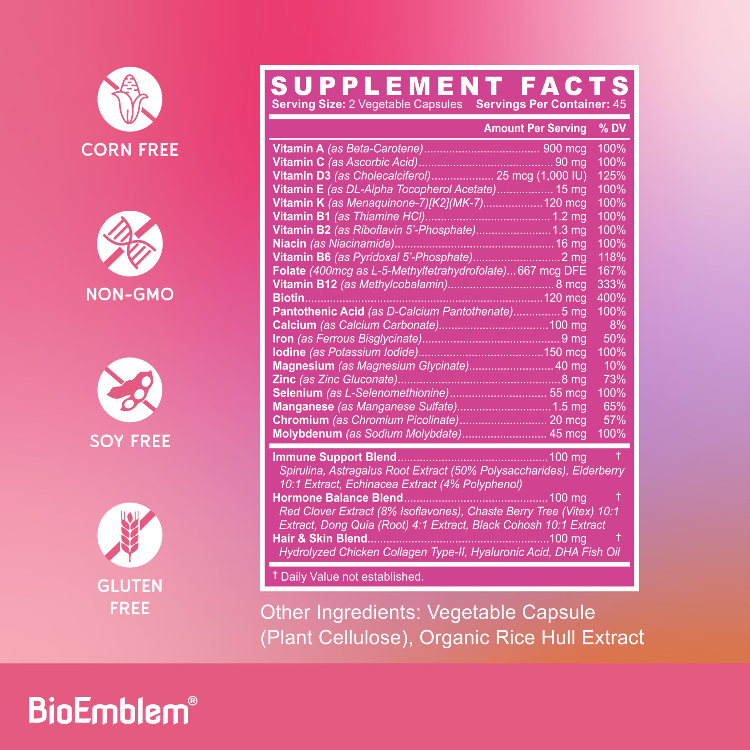 BioEmblem with a glass of water, part of a daily routine.