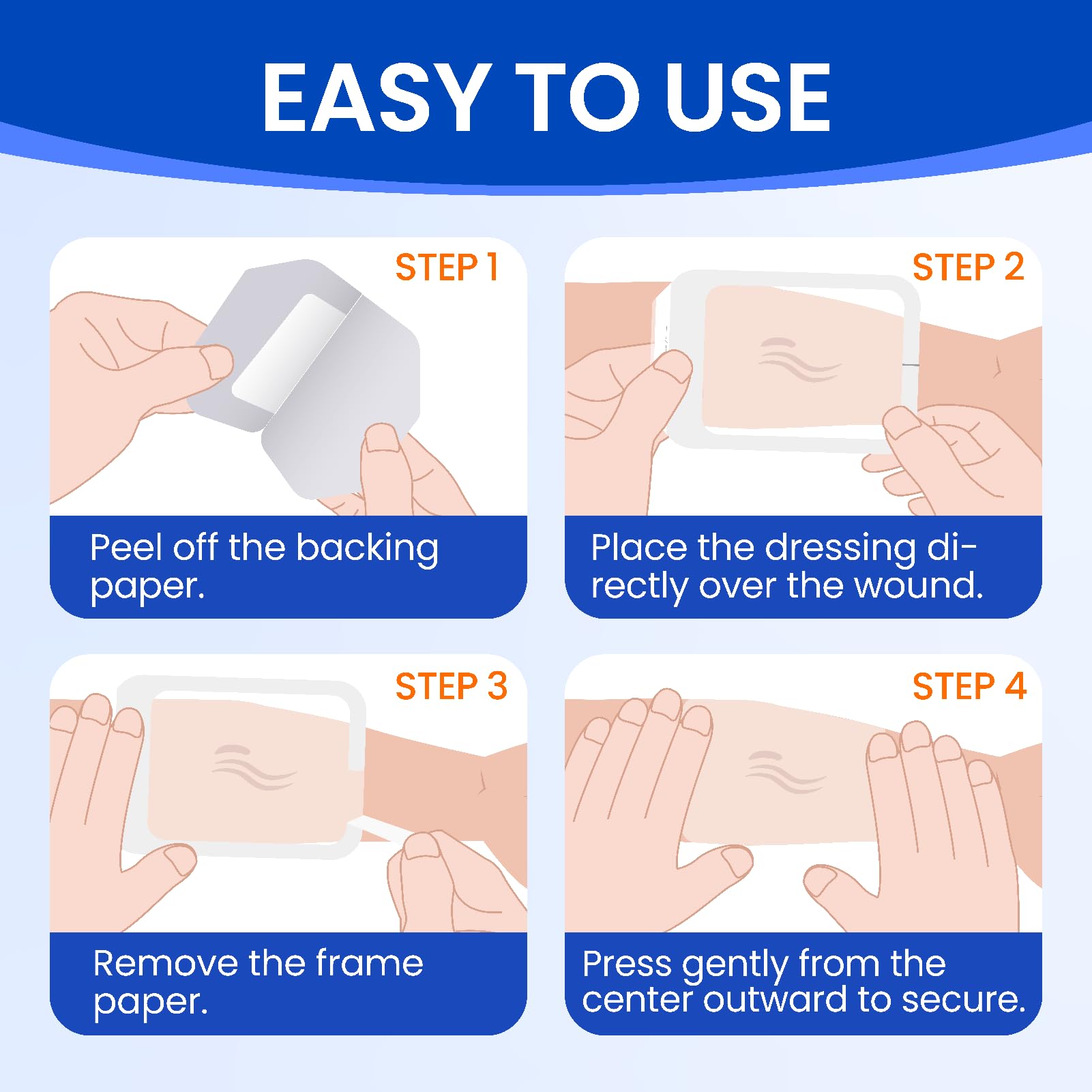 Bioemmalab sterile dressing pads individually packaged for hygienic wound coverage.