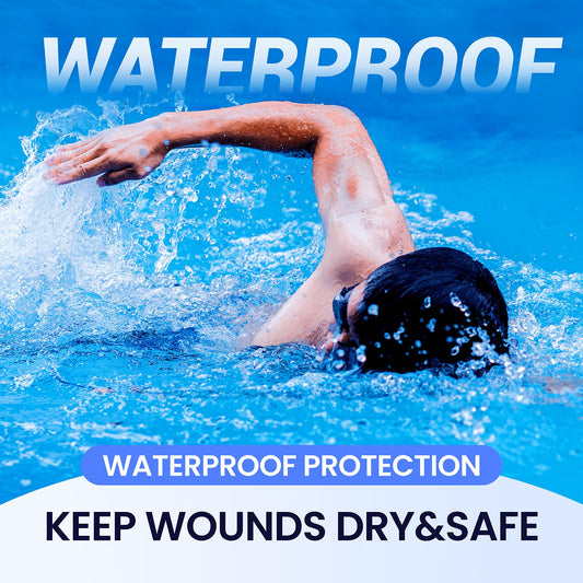 Bioemmalab waterproof film dressing provides a water-resistant seal for showers and swimming