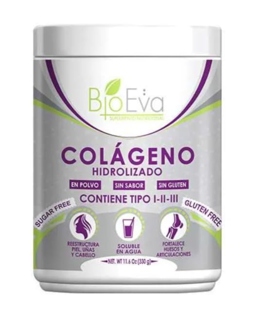 BioEva hydrolyzed collagen powder types 1-2-3 for skin, hair, and joints support