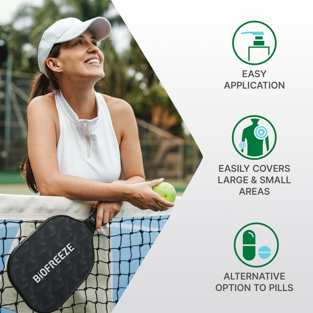 Biofreeze Professional Gel near arthritic joints offers comfort for everyday aches.