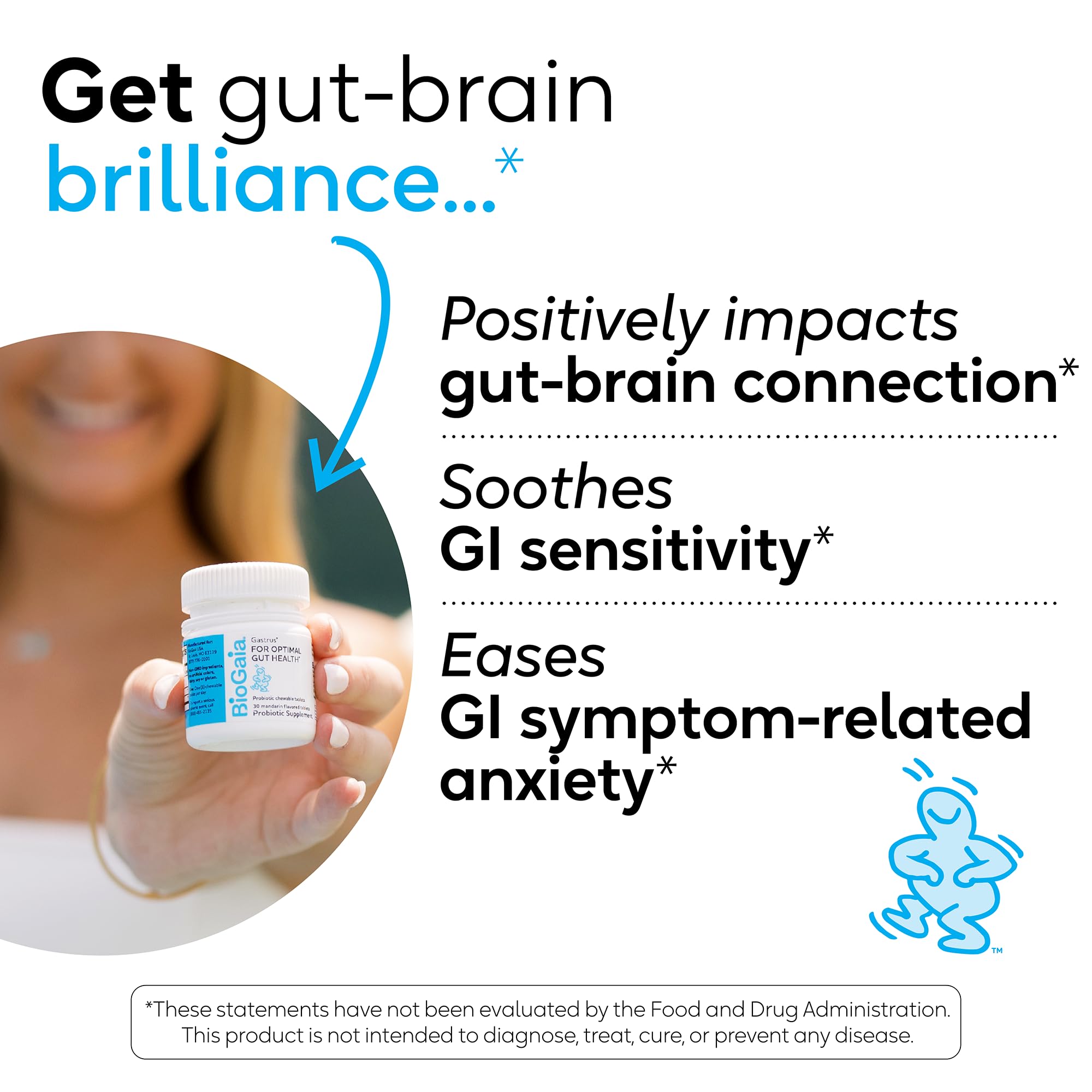 BioGaia Gastrus take-with-meal scene showing pills paired with meals for digestion support.