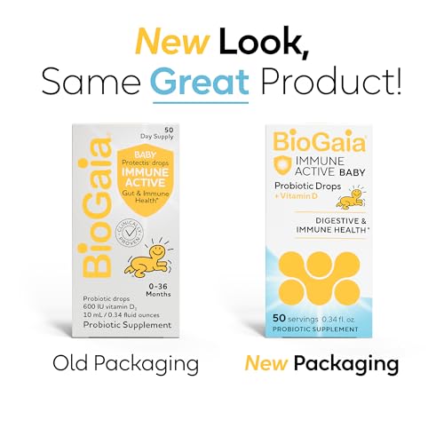 Biogaia Immune Active Baby Drops dropper releasing probiotic drops for infants.