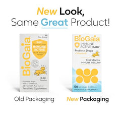 Biogaia Immune Active Baby Drops dropper releasing probiotic drops for infants.