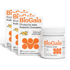 BioGaia Kids Probiotic Chewables packaging front with lemon-lime flavor.