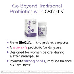 BioGaia Osfortis bone health graphic—illustrates potential support for strong bones