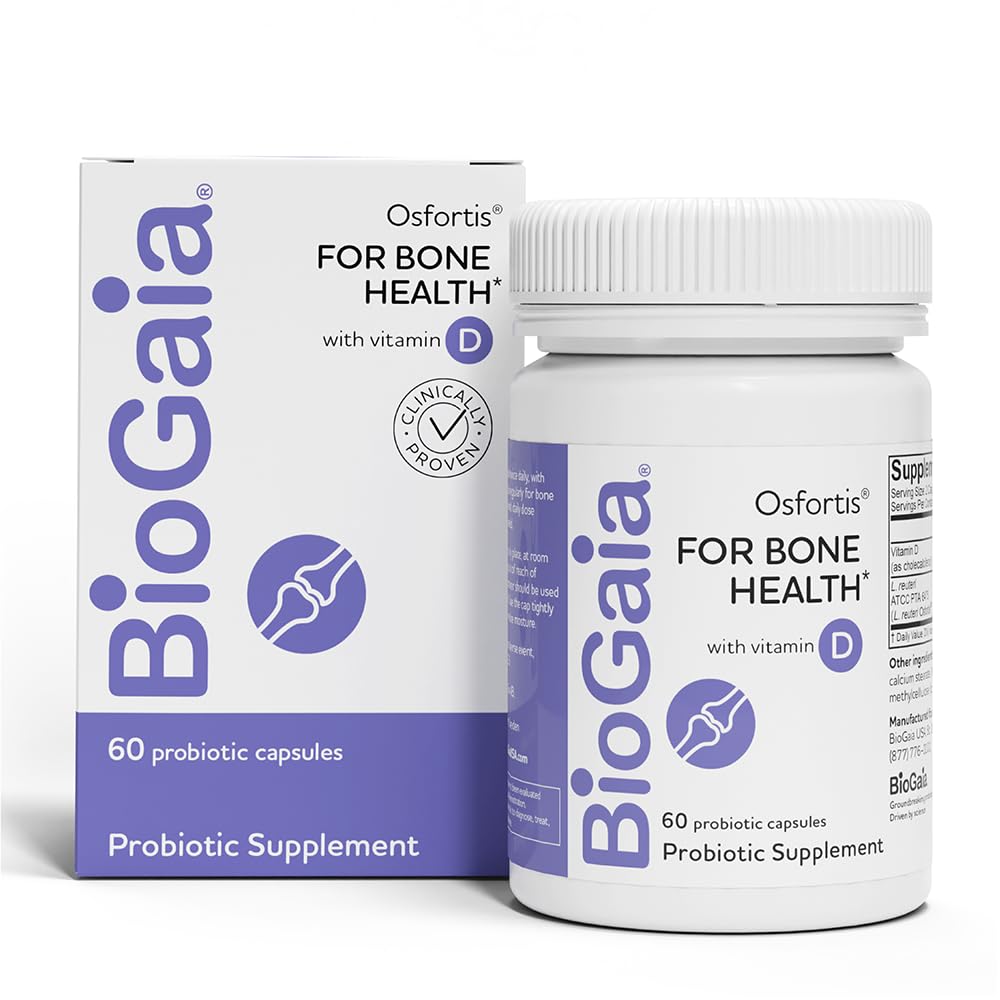 BioGaia Osfortis bottle pour—daily capsules for convenient use