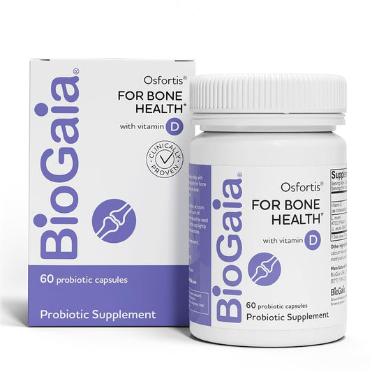 BioGaia Osfortis bottle pour—daily capsules for convenient use