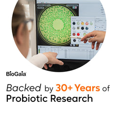 BioGaia box on counter for daily routine use.