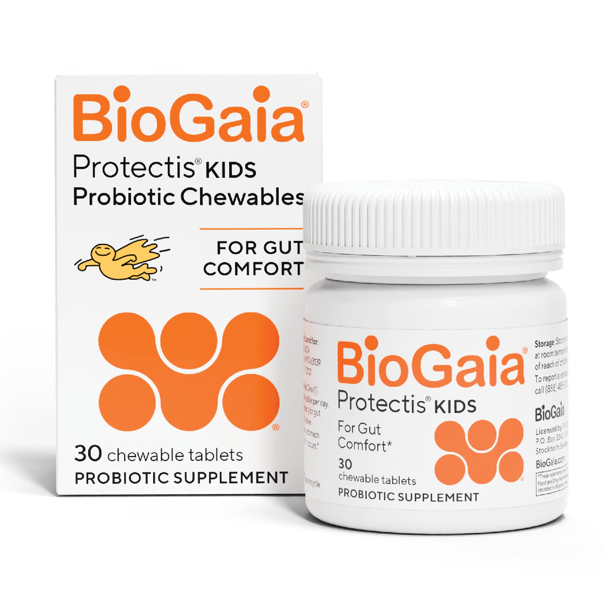 BioGaia probiotic chewable box for easy daily routine.