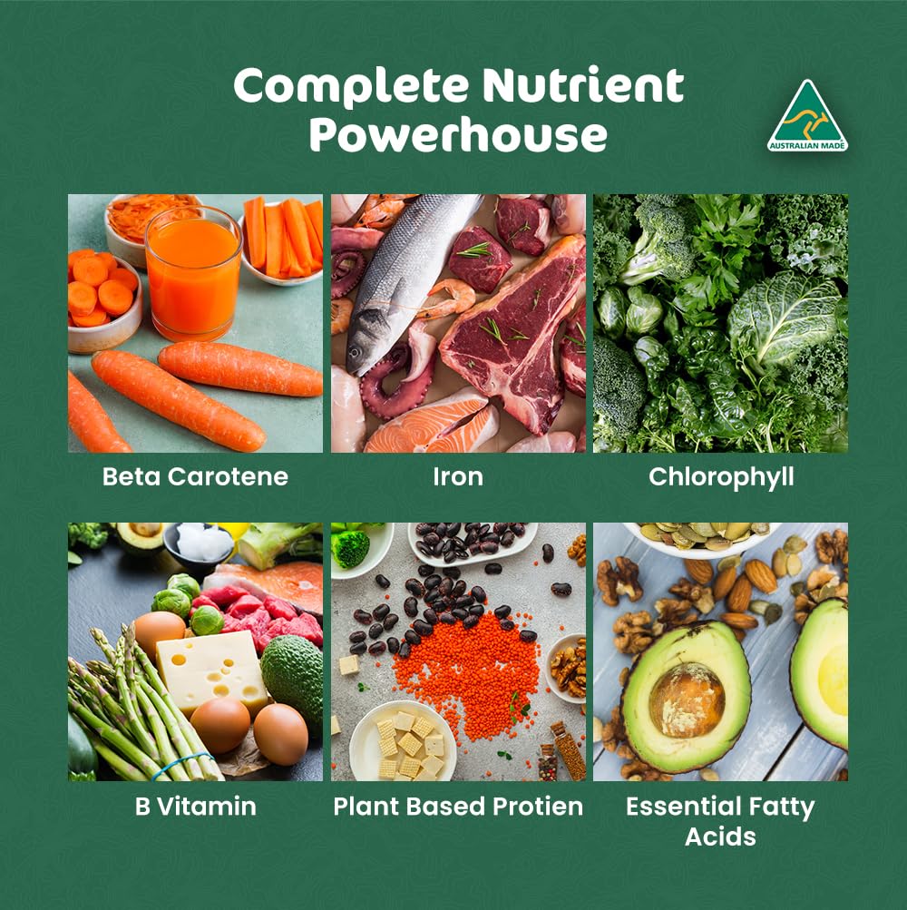 Biogenesis Spirulina mini tablets closeup showcases compact, easy-to-swallow format.