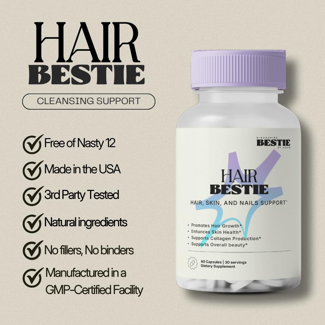Biohacking Bestie Bamboo extract visual highlights natural ingredient focus.