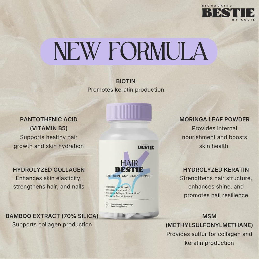 Biohacking Bestie Vegan gluten-free label signals clean ingredient choices.