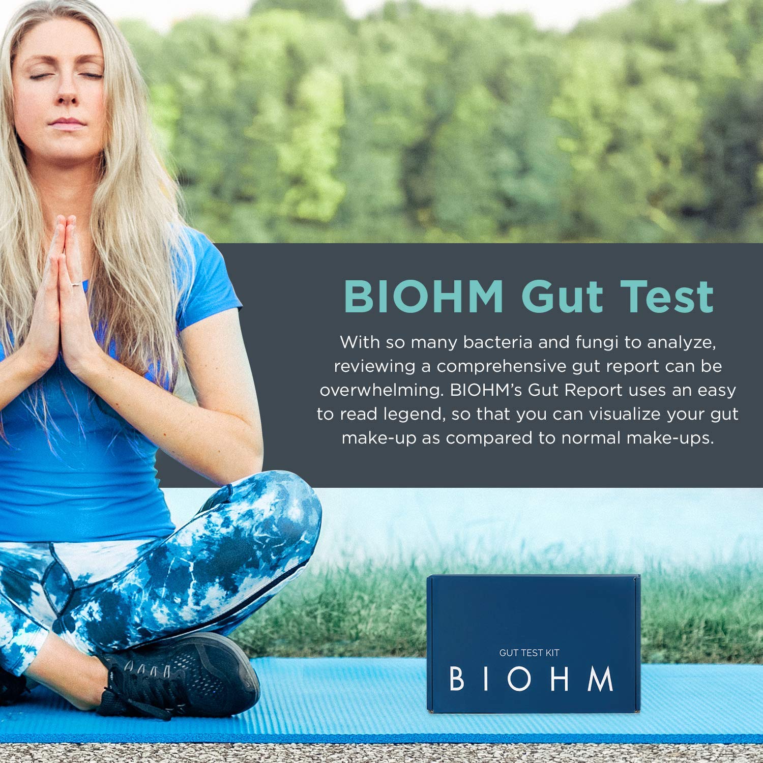 BIOHM gut score visual for easy comparison to normal profiles