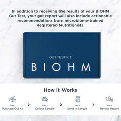 BIOHM results dashboard with intuitive gut health data
