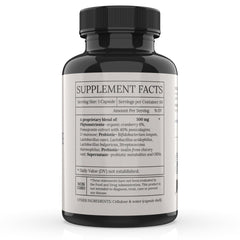 BioImmersion Cranberry Pomegranate Synbiotic label highlights vegan, excipient-free quality