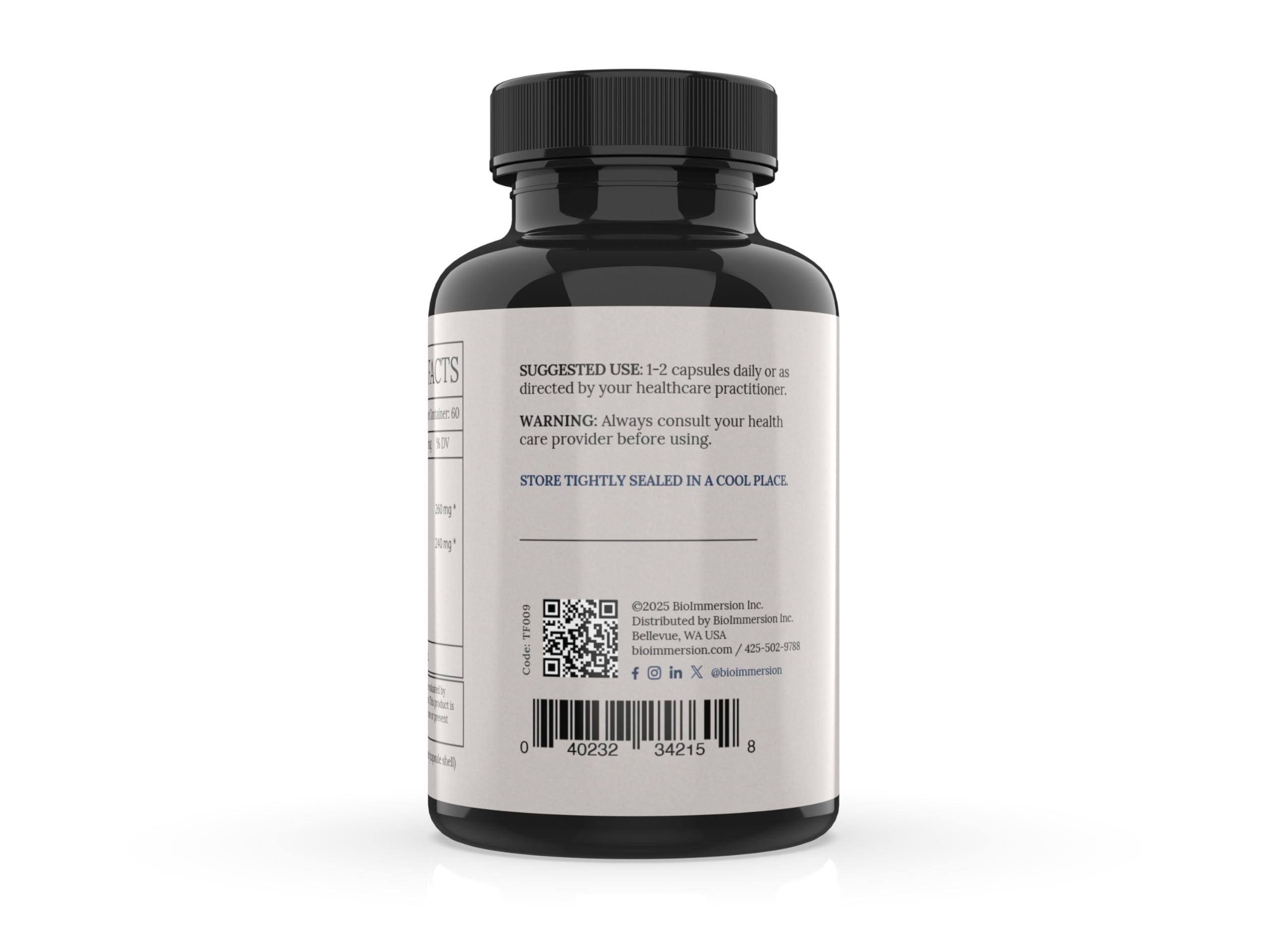 BioImmersion Fructo Borate capsules closeup: plant-based boron designed for efficient absorption.