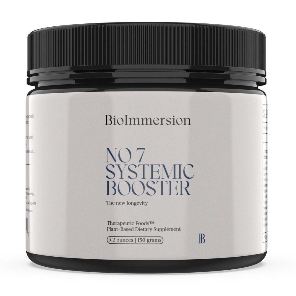 BioImmersion No 7 Systemic Booster bottle with clean label for daily plant-based wellness