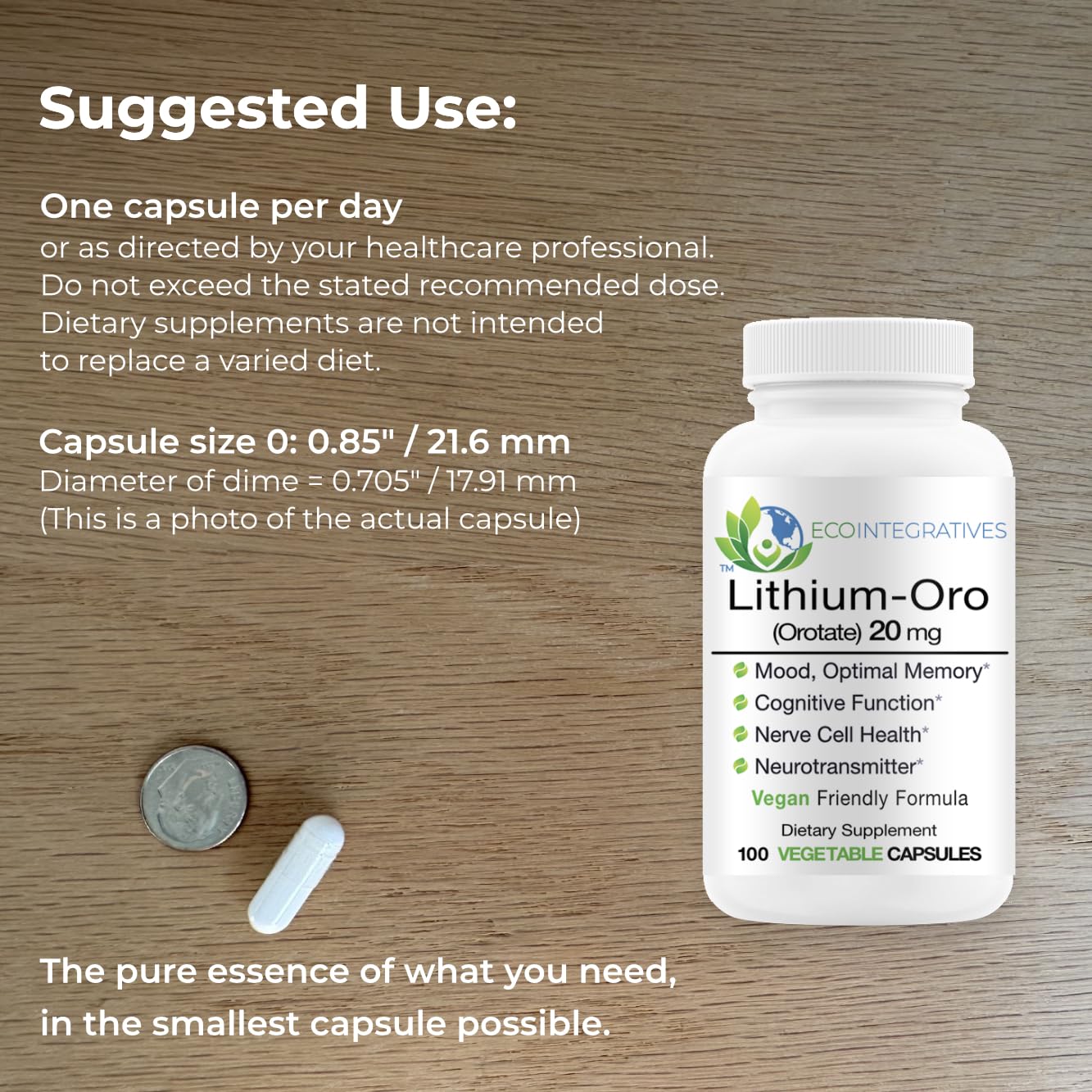 BioInnovations Lithium Oro packaging highlights elemental lithium orotate benefits.