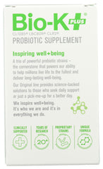 Closeup of Bio-K Plus Dailycare label highlighting 50B cultures