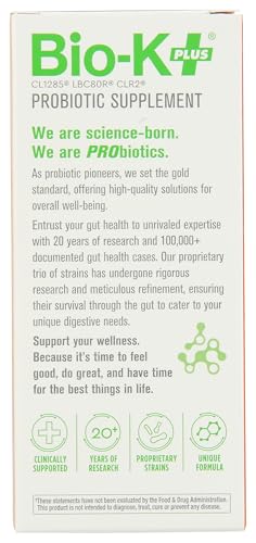 Bio-K Plus PoopBIOTIC capsules close-up showing easy daily intake.
