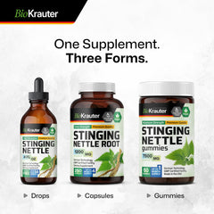BIO KRAUTER bottle on counter demonstrates daily urinary support routine