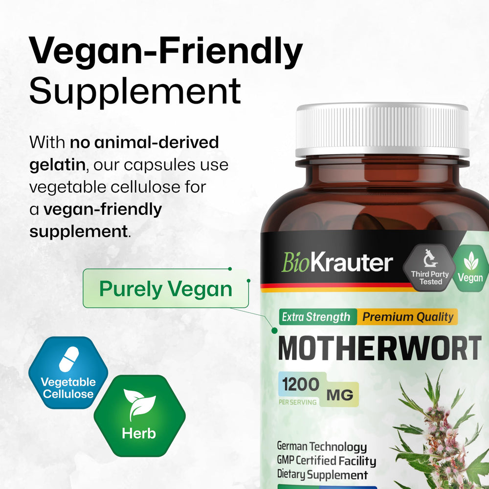 BIO KRAUTER daily-dosage image shows two capsules for a meal-based routine.