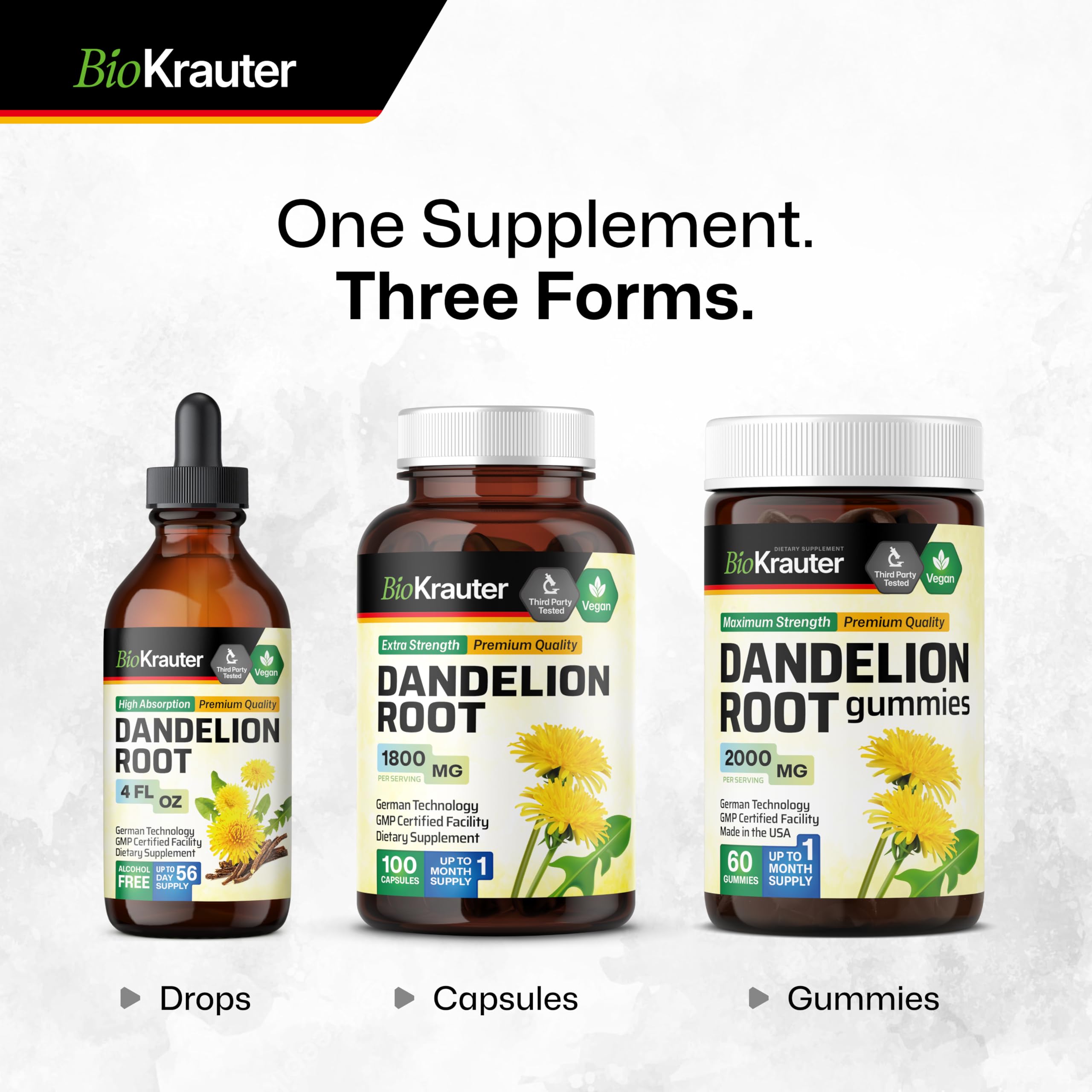 BIO KRAUTER Dandelion Root Extract packaging box product image
