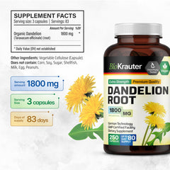 BIO KRAUTER bottle with a meal to emphasize dosing routine.