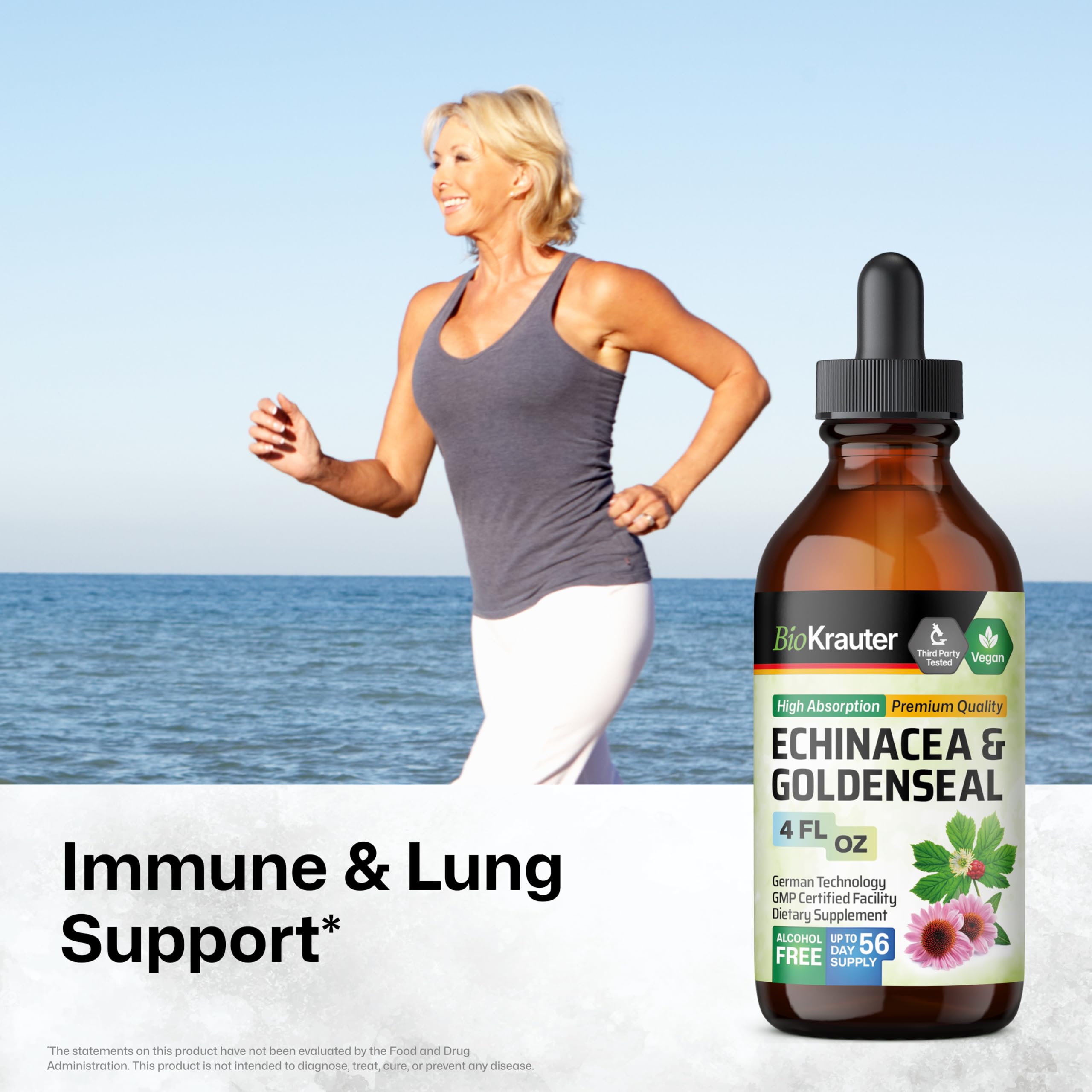 BIO KRAUTER drops pour into water to support respiratory wellness